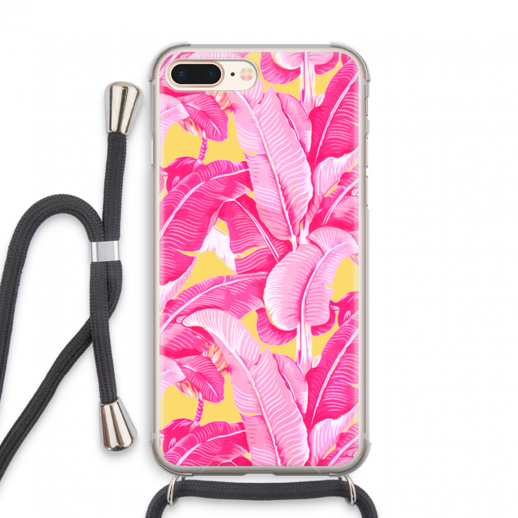 Pink Banana: iPhone 7 PLUS Transparant Hoesje met koord