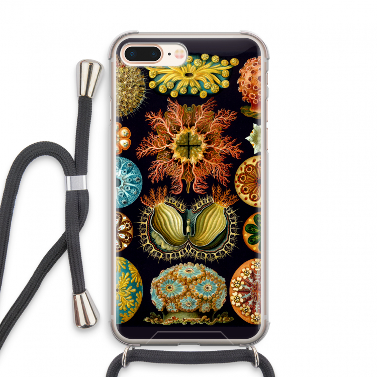 Haeckel Ascidiae: iPhone 7 PLUS Transparant Hoesje met koord
