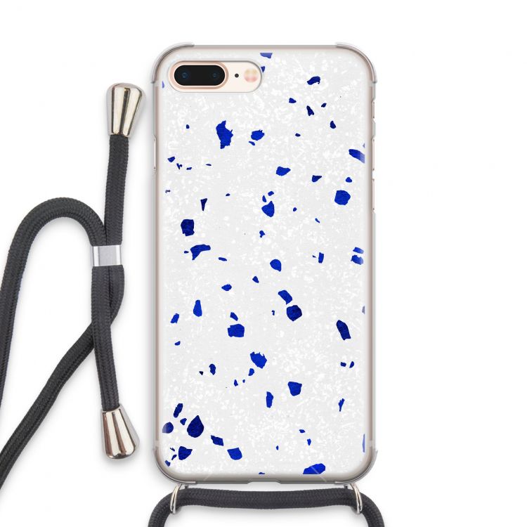 Terrazzo N°5: iPhone 7 PLUS Transparant Hoesje met koord