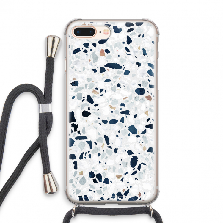 Terrazzo N°1: iPhone 7 PLUS Transparant Hoesje met koord