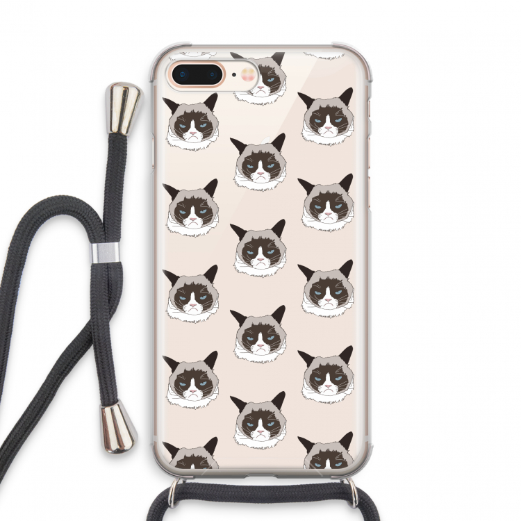 It's a Purrr Case: iPhone 7 PLUS Transparant Hoesje met koord