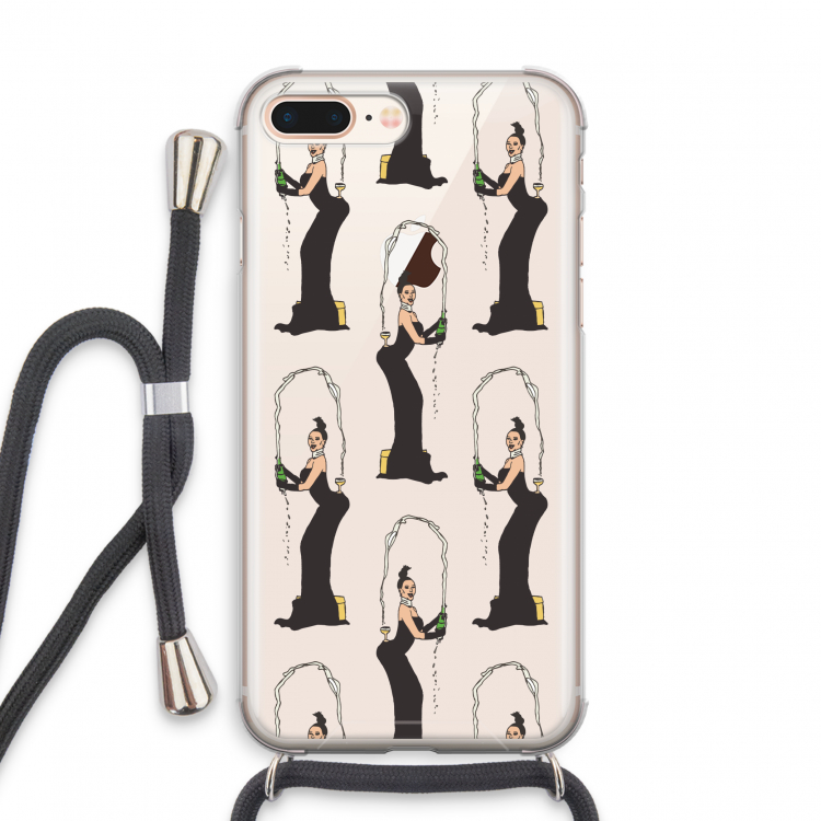 Pop Some Kim: iPhone 7 PLUS Transparant Hoesje met koord