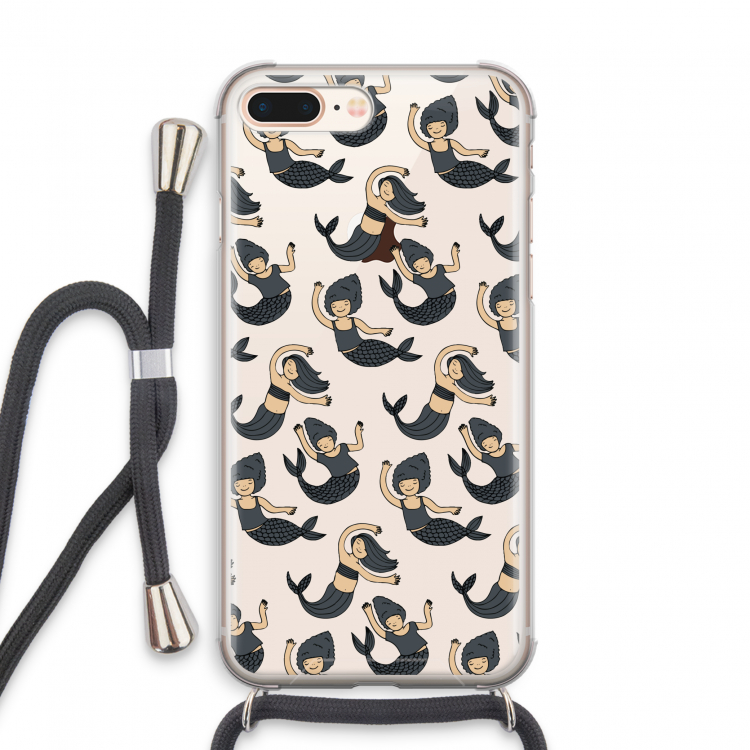 Zeemeermin: iPhone 7 PLUS Transparant Hoesje met koord