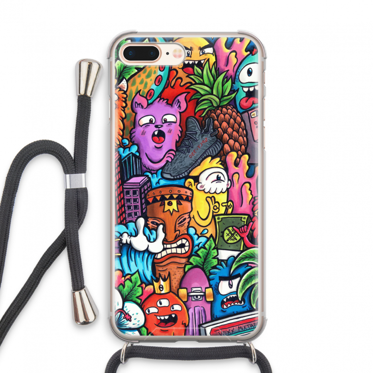 Vexx Mixtape: iPhone 7 PLUS Transparant Hoesje met koord