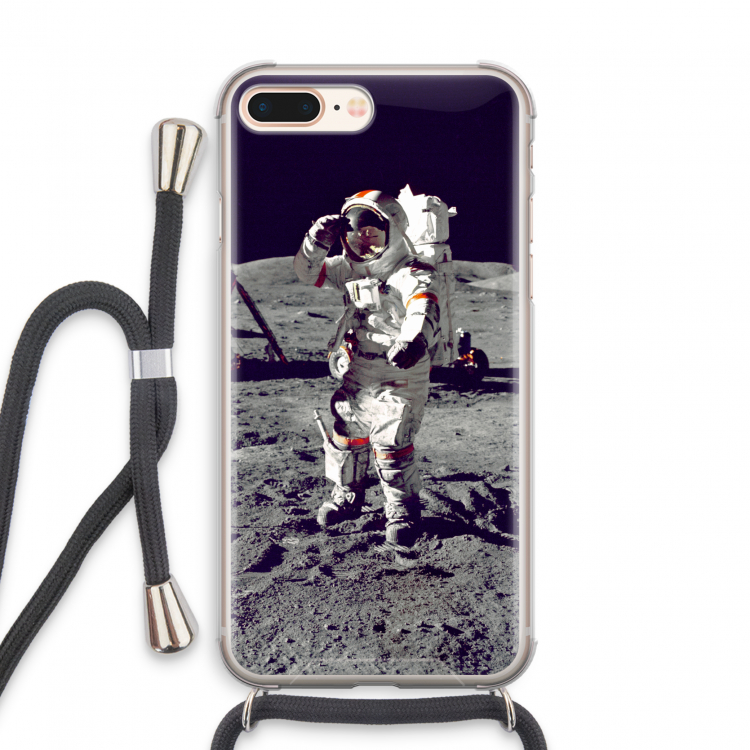 Spaceman: iPhone 7 PLUS Transparant Hoesje met koord