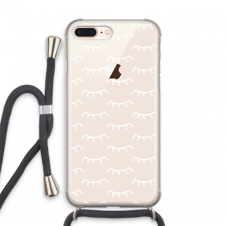 Wimpers: iPhone 7 PLUS Transparant Hoesje met koord