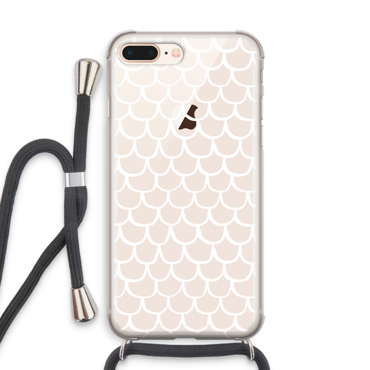 Dakpannetjes: iPhone 7 PLUS Transparant Hoesje met koord