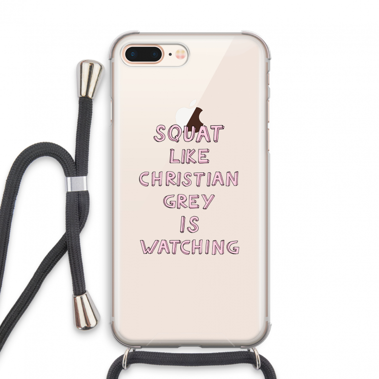 Christian Grey: iPhone 7 PLUS Transparant Hoesje met koord