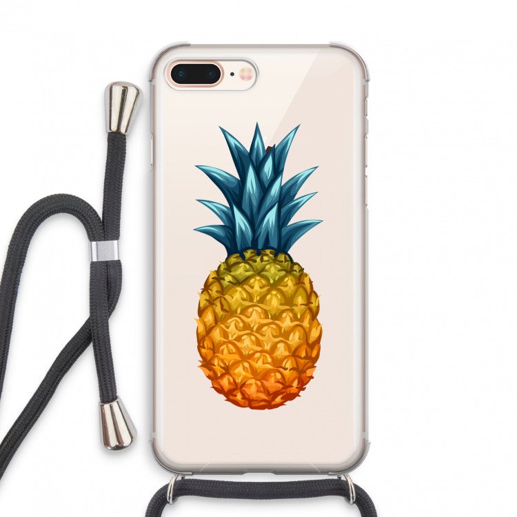 Grote ananas: iPhone 7 PLUS Transparant Hoesje met koord