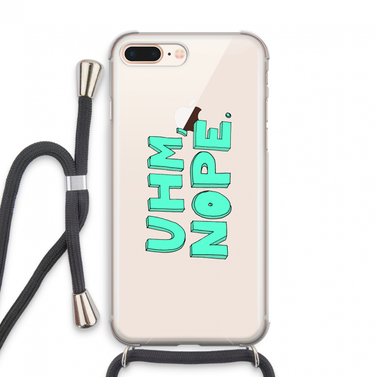 UHM, NOPE.: iPhone 7 PLUS Transparant Hoesje met koord
