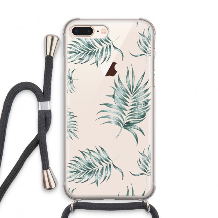 Simple leaves: iPhone 7 PLUS Transparant Hoesje met koord