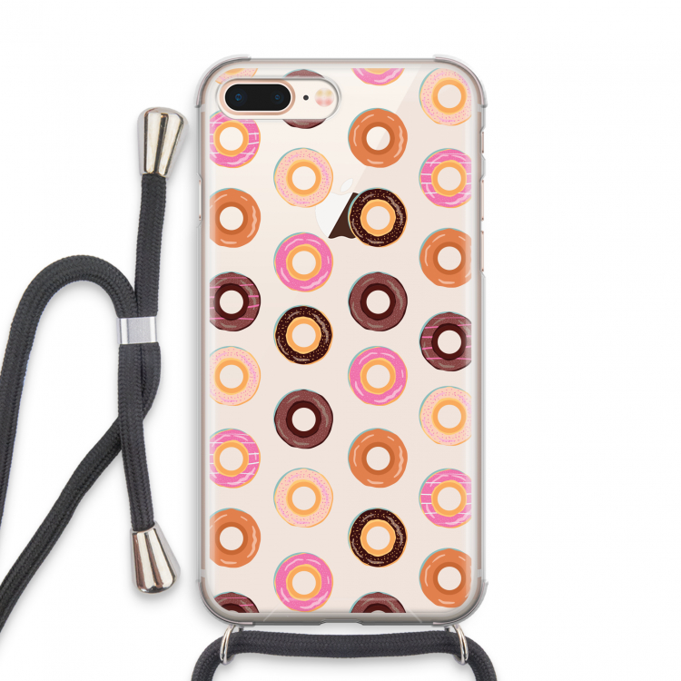 Donuts: iPhone 7 PLUS Transparant Hoesje met koord