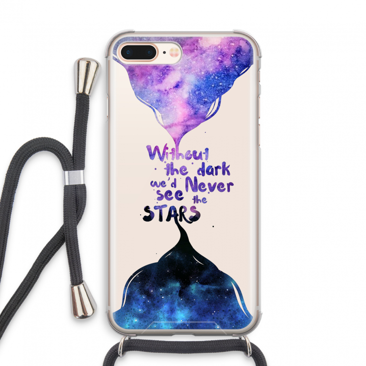 Stars quote: iPhone 7 PLUS Transparant Hoesje met koord