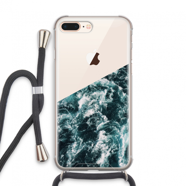 Zee golf: iPhone 7 PLUS Transparant Hoesje met koord