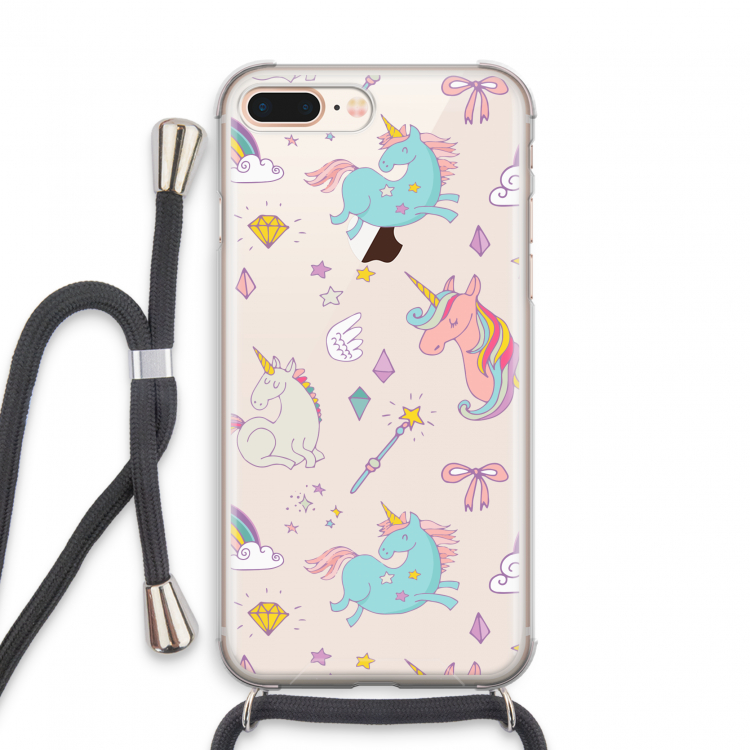 Fantasiewereld: iPhone 7 PLUS Transparant Hoesje met koord