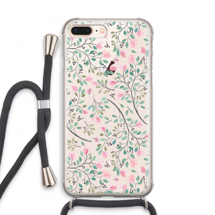 Sierlijke bloemen: iPhone 7 PLUS Transparant Hoesje met koord