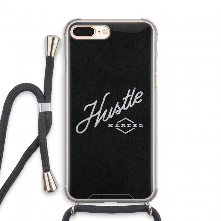 Hustle: iPhone 7 PLUS Transparant Hoesje met koord
