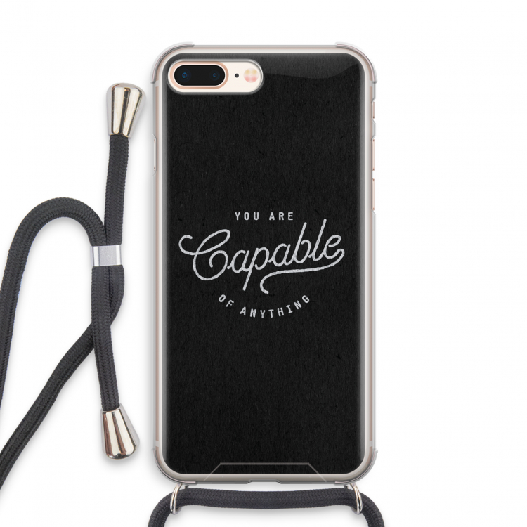 Capable: iPhone 7 PLUS Transparant Hoesje met koord