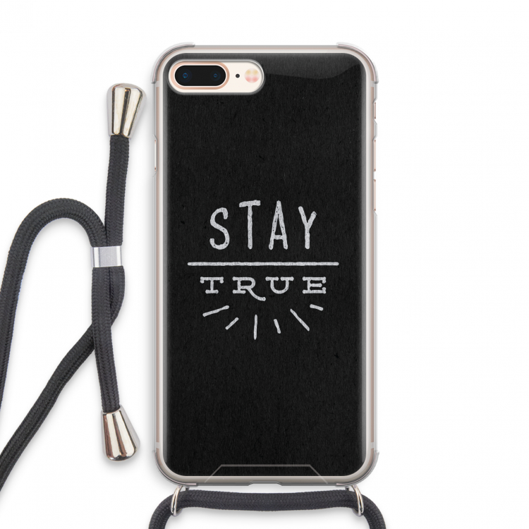 Stay true: iPhone 7 PLUS Transparant Hoesje met koord