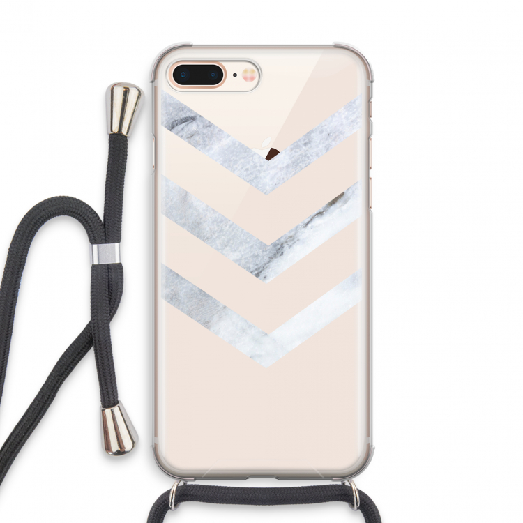 Marmeren pijlen: iPhone 7 PLUS Transparant Hoesje met koord