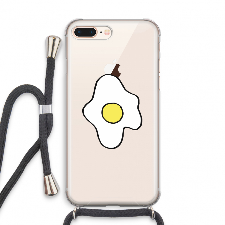 Spiegelei: iPhone 7 PLUS Transparant Hoesje met koord