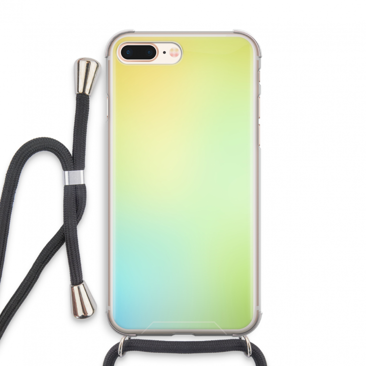 Minty mist pastel: iPhone 7 PLUS Transparant Hoesje met koord