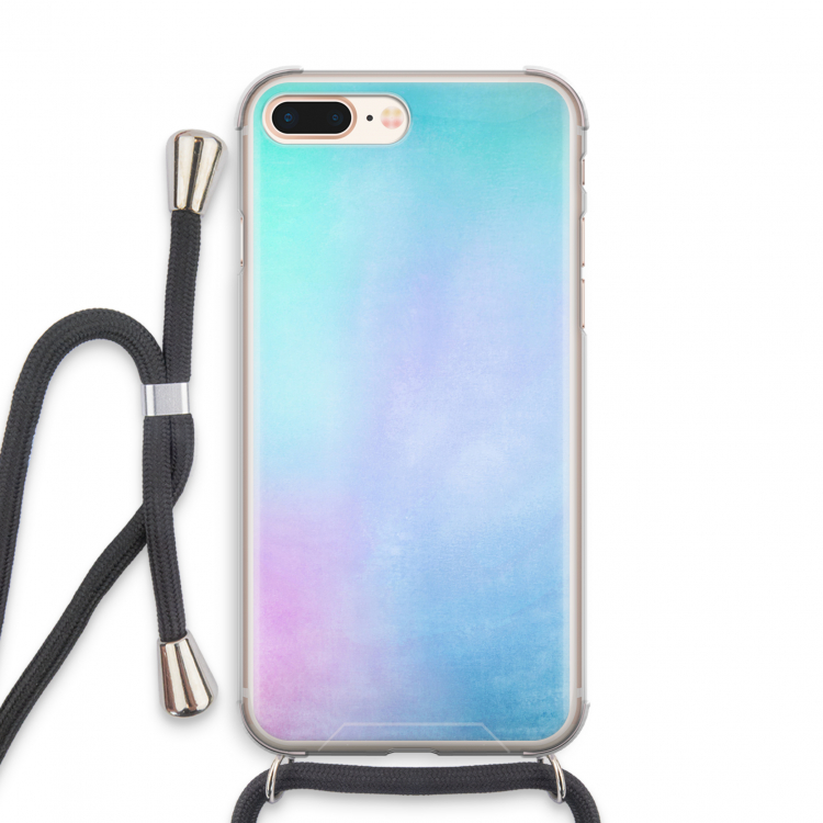 mist pastel: iPhone 7 PLUS Transparant Hoesje met koord