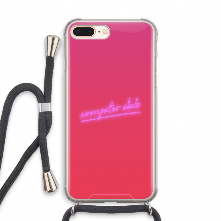 Vice Glow: iPhone 7 PLUS Transparant Hoesje met koord