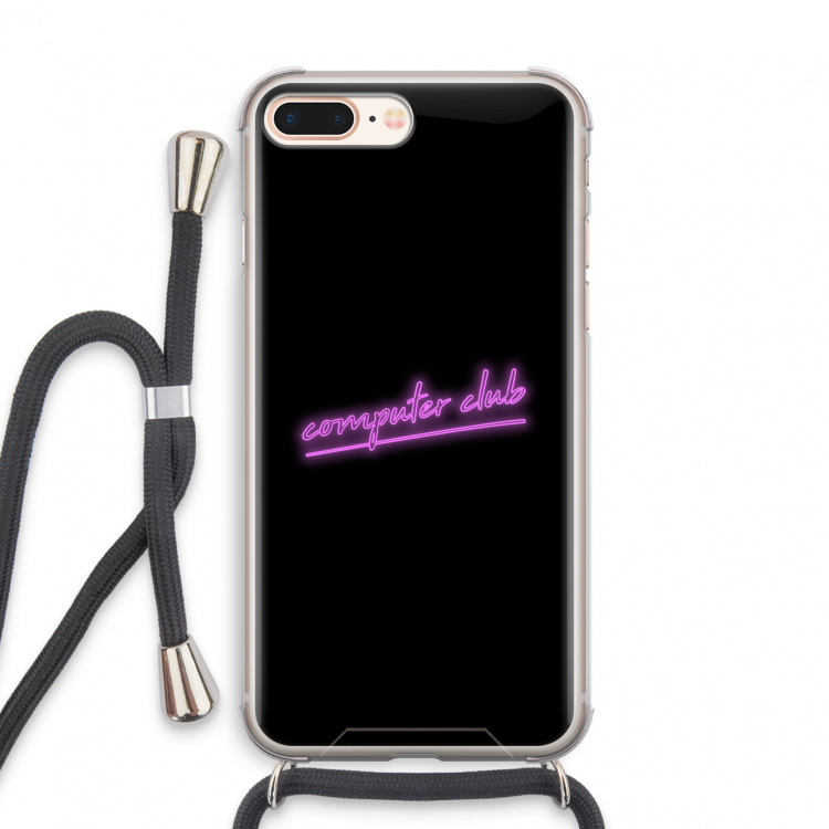 Vice Black: iPhone 7 PLUS Transparant Hoesje met koord