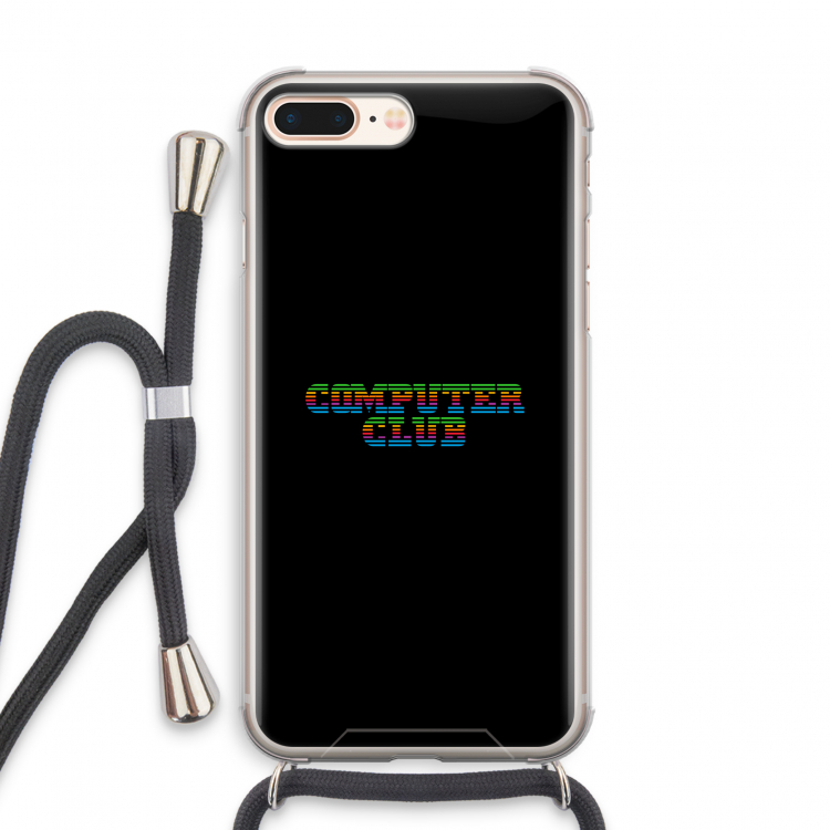 Retro: iPhone 7 PLUS Transparant Hoesje met koord