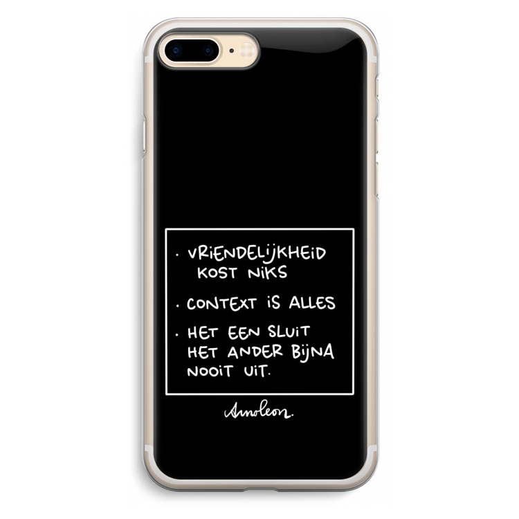 Mijn Motto's: iPhone 7 Plus Transparant Hoesje