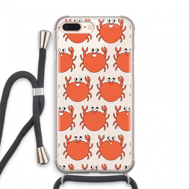 Krab: iPhone 7 PLUS Transparant Hoesje met koord