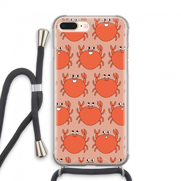 Krab: iPhone 7 PLUS Transparant Hoesje met koord