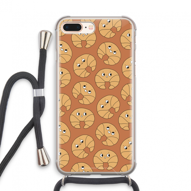 Croissant: iPhone 7 PLUS Transparant Hoesje met koord