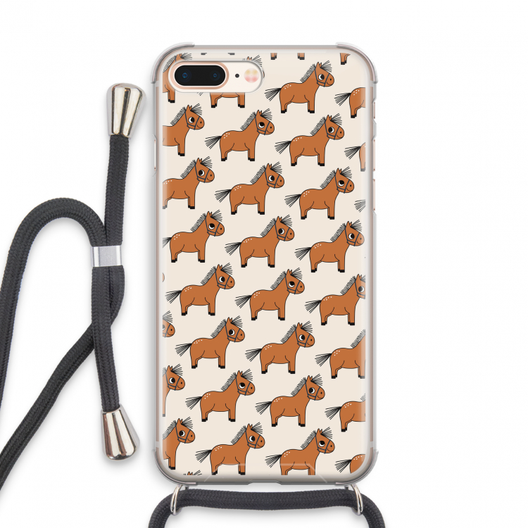 Pony: iPhone 7 PLUS Transparant Hoesje met koord