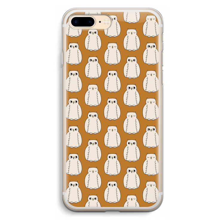Uilen: iPhone 7 Plus Transparant Hoesje