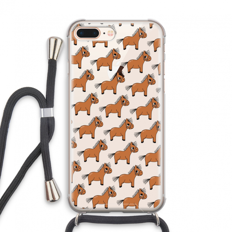 Pony: iPhone 7 PLUS Transparant Hoesje met koord