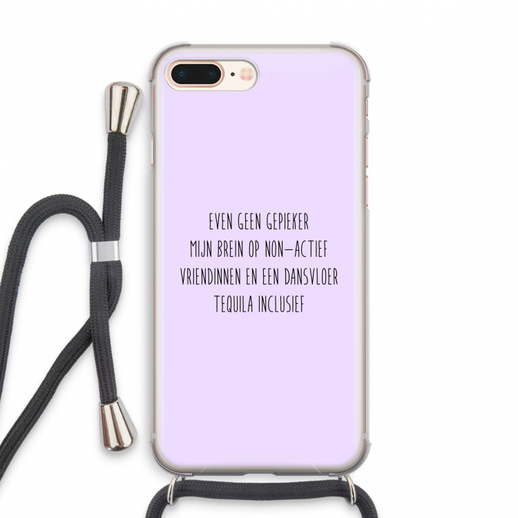 Tequila: iPhone 7 PLUS Transparant Hoesje met koord