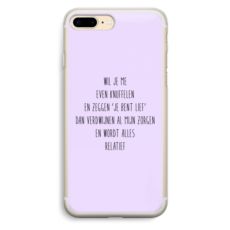 Relatief: iPhone 7 Plus Transparant Hoesje