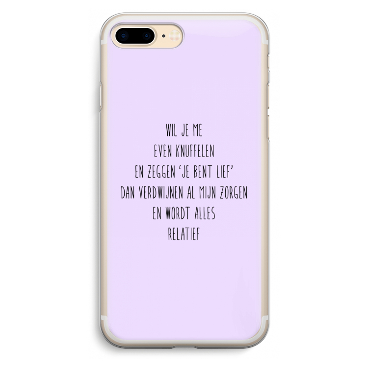 Relatief: iPhone 7 Plus Transparant Hoesje