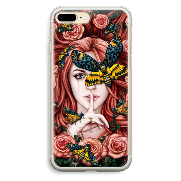 Lady Moth: iPhone 7 Plus Transparant Hoesje
