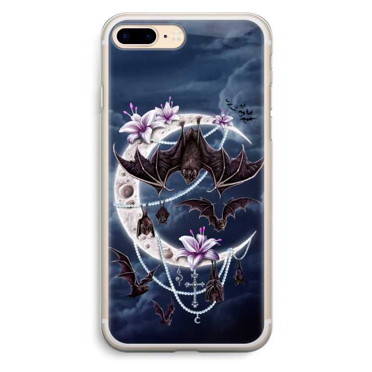 Vleermuizen Maan: iPhone 7 Plus Transparant Hoesje