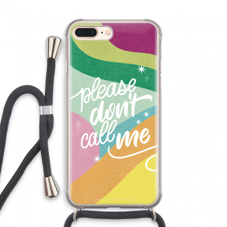 Don't call: iPhone 7 PLUS Transparant Hoesje met koord