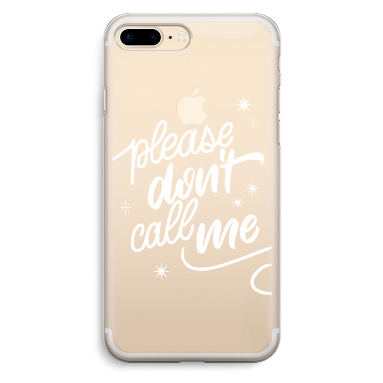 Don't call: iPhone 7 Plus Transparant Hoesje