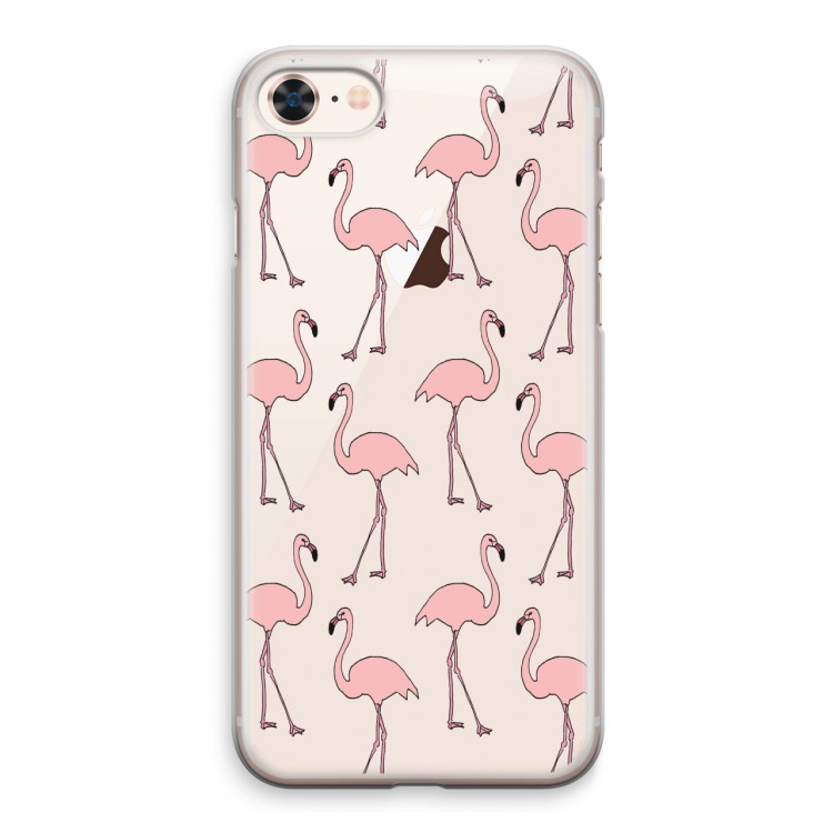 Anything Flamingoes: iPhone 8 Transparant Hoesje