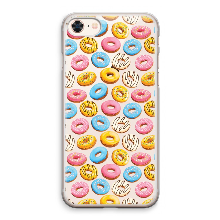 Pink donuts: iPhone 8 Transparant Hoesje