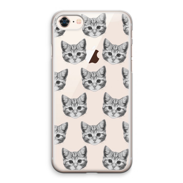 Kitten: iPhone 8 Transparant Hoesje