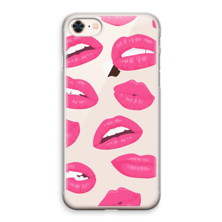 Bite my lip: iPhone 8 Transparant Hoesje