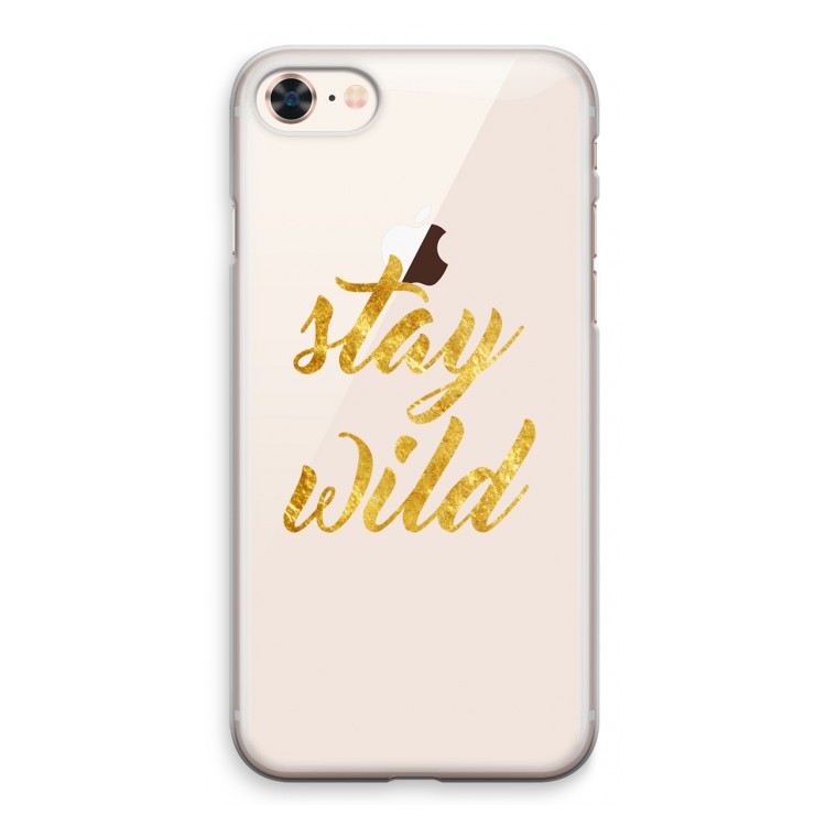 Stay wild: iPhone 8 Transparant Hoesje