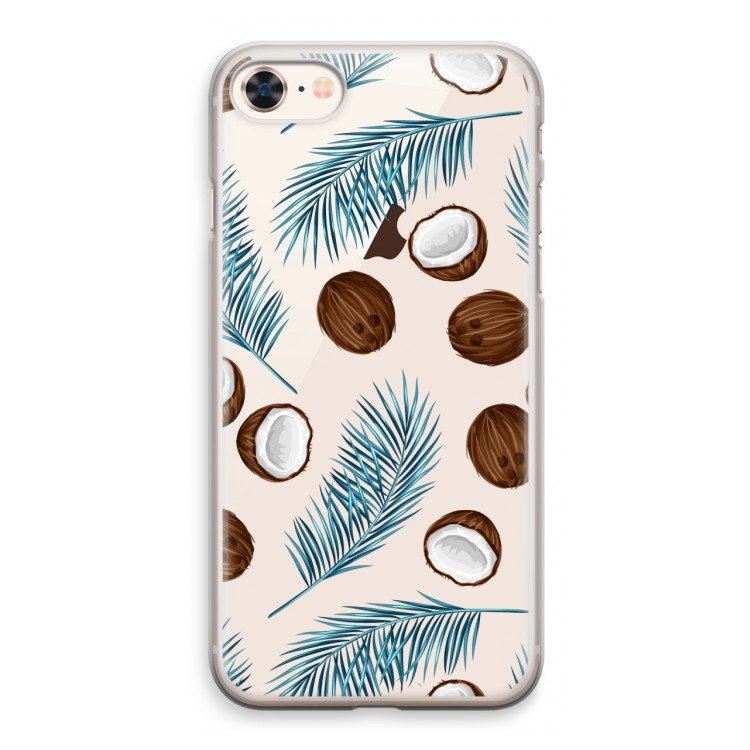 Kokosnoot roze: iPhone 8 Transparant Hoesje